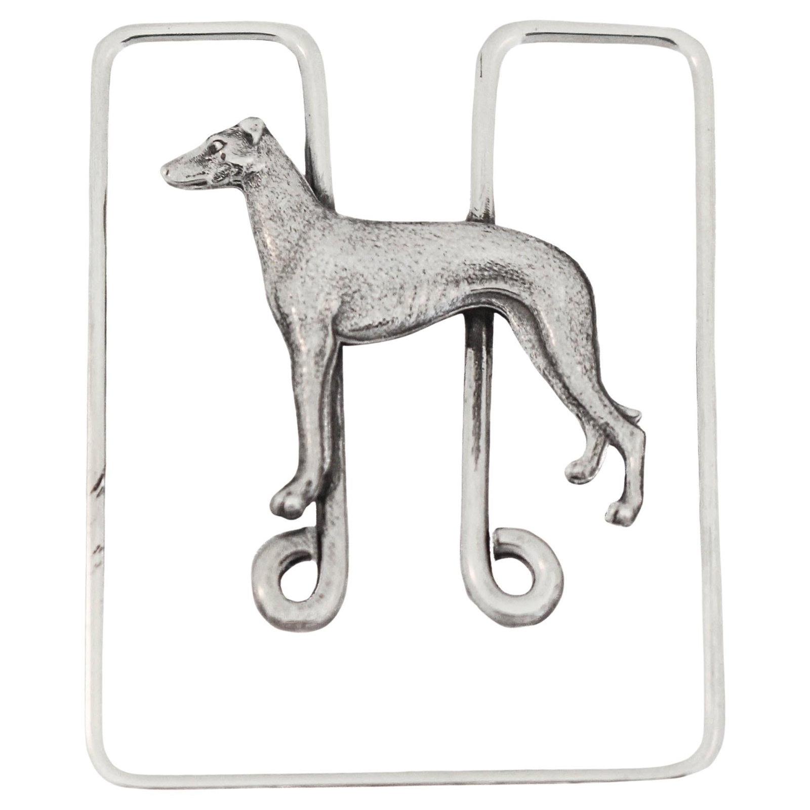 Vintage Sterling Silver Dog Bookmark 2x1 Inches 1940s: Vintage Sterling Silver Dog Bookmark 2x1 Inches 1940s This charming sterling silver dog bookmark features a beautifully detailed dog design on the front, making it a perfect accessory for dog lovers a