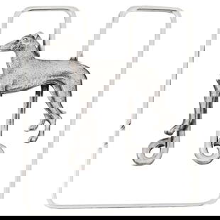 Vintage Sterling Silver Dog Bookmark 2x1 Inches 1940s: Vintage Sterling Silver Dog Bookmark 2x1 Inches 1940s This charming sterling silver dog bookmark features a beautifully detailed dog design on the front, making it a perfect accessory for dog lovers a