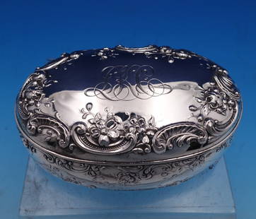 Gorham Luxembourg Sterling Silver Jewelry Box Casket 1850-1899: Gorham Luxembourg Sterling Silver Jewelry Box Casket 1850-1899 This exquisite jewelry box, crafted by Gorham in the Luxembourg pattern, is a stunning addition to any collection. Made from sterling sil