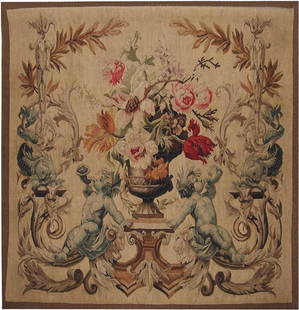 Provence Home 36x36 Blue Aubusson Cherub Tapestry Decor: Provence Home 36x36 Blue Aubusson Cherub Tapestry Decor This exquisite Aubusson-style tapestry features a charming cherub design that adds a touch of elegance to any space. Hand-woven with meticulous