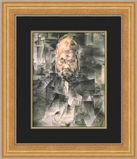 Pablo Picasso Portrait of Ambroise Vollard Custom Framed Art Print 20 x 17: Pablo Picasso Portrait of Ambroise Vollard Custom Framed Art Print 20 x 17 This is a custom framed print of Pablo Picasso's masterpiece, 'Portrait of Ambroise Vollard.' The artwork is an offset lithog