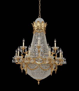 Majestic French Country 15-Light Crystal Chandelier: Majestic French Country 15-Light Crystal Chandelier Illuminate your space with this exquisite Majestic French Crystal Chandelier, designed in a charming antique or vintage style. Perfect for adding a