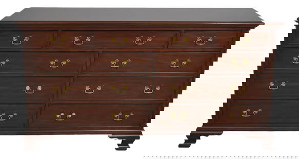 Henkel Harris Cherry 9 Drawer Dresser Chippendale Style 66.5w x 22.5d x 34.5h: Henkel Harris Cherry 9 Drawer Dresser Chippendale Style 66.5w x 22.5d x 34.5h This elegant Henkel Harris Cherry 9 Drawer Bedroom Dresser combines classic Chippendale style with modern functionality. C