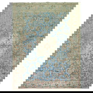 Zabihi Collection Antique Persian Tabriz Rug Pictorial Animal Design 9'2 x 12'7: Zabihi Collection Antique Persian Tabriz Rug Pictorial Animal Design 9'2 x 12'7 Discover the exquisite Zabihi Collection Blue Animal Pictorial Antique Persian Tabriz Room Size Rug, a stunning addition