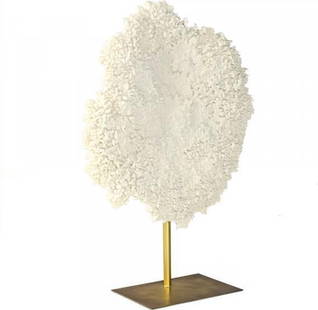 Zentique Gold Finish Coral Sculpture Coastal Decor 30H: Zentique Gold Finish Coral Sculpture Coastal Decor 30H This stunning Gold Base Coral Sculpture is a perfect addition to any coastal decor, embodying the essence of seaside elegance. Crafted with a gol