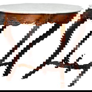 Victorian Antique Marble Top Lamp Table Mahogany Walnut Circa 1860: Victorian Antique Marble Top Lamp Table Mahogany Walnut Circa 1860 This exquisite antique Victorian turtle top lamp table, crafted circa 1860, showcases a beautifully shaped and beveled marble top res