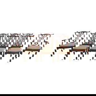 Elegant Set of 8 Karges Chippendale Mahogany Dining Chairs 21.5w x 21d x 39h: Elegant Set of 8 Karges Chippendale Mahogany Dining Chairs 21.5w x 21d x 39h Enhance your dining experience with this exquisite set of 8 Karges Chippendale mahogany dining room chairs. Crafted with fi