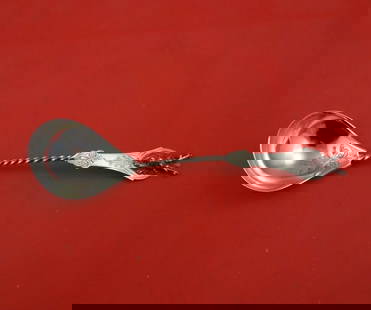 Saxon Stag Coin Silver Gravy Ladle 8 3/8 Bright-Cut Monogrammed: Saxon Stag Coin Silver Gravy Ladle 8 3/8 Bright-Cut Monogrammed This exquisite gravy ladle features the elegant Saxon Stag pattern, crafted from coin silver. With a length of 8 3/8 inches, this piece