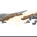 Large Scale Modern Folk Art Crocodile in Distressed White
