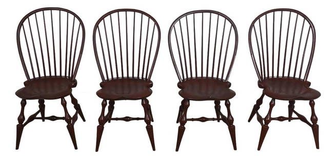 Set of 4 Dr Dimes Handcrafted Windsor Dining Chairs: Set of 4 Dr Dimes Handcrafted Windsor Dining Chairs Set of 4 Dr Dimes Painted Windsor Dining Room Chairs. Age: Approx: 40 Years Old. Details: Bench Made Hand Crafted High Quality Construction Shapley