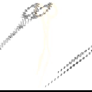 Webster Sterling Silver Tongs 10 x 3 in Circa 1930s Multifunctional Serving Tool: Webster Sterling Silver Tongs 10 x 3 in Circa 1930s Multifunctional Serving Tool This exquisite pair of sterling silver tongs, crafted by Webster Silver, showcases both elegance and functionality. Des