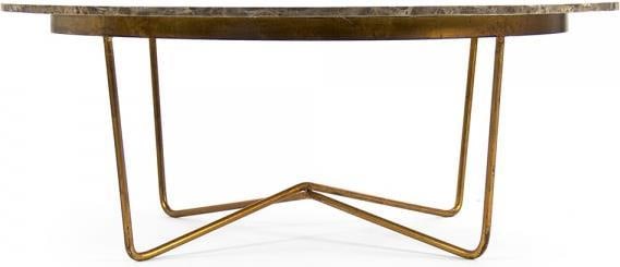 Zentique Bayley Brass Square Coffee Table 18H x 47W x 47D: Zentique Bayley Brass Square Coffee Table 18H x 47W x 47D Introducing the Exquisite Bayley Brass Coffee Table, a stunning piece that effortlessly combines elegance and functionality. This square coffe