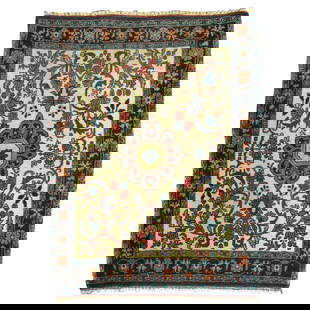 Mid-20th Century Persian Bidjar Hand-Woven Wool Rug 30 x 36: Mid-20th Century Persian Bidjar Hand-Woven Wool Rug 30 x 36 This exquisite mid-20th century Persian Bidjar square mat rug showcases the rich tradition of hand-woven craftsmanship. Measuring 30 in (76.