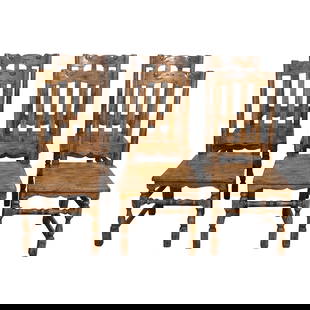 Theodore Alexander Castle Bromwich Set of 6 Dining Chairs Brown Wood 19w x 22d x 41.5h: Theodore Alexander Castle Bromwich Set of 6 Dining Chairs Brown Wood 19w x 22d x 41.5h Enhance your dining experience with this elegant set of 6 Theodore Alexander Castle Bromwich Dining Room Chairs.