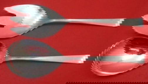 Gorham Theme Sterling Silver Salad Serving Set 2pc 9.25in: Gorham Theme Sterling Silver Salad Serving Set 2pc 9.25in Elevate your dining experience with this exquisite 2-piece salad serving set by Gorham, crafted from high-quality sterling silver. This elegan