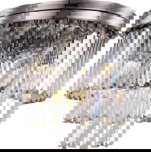 Elegant Lighting Sydney Crystal Flush-Mount Ceiling Light 16x20: Elegant Lighting Sydney Crystal Flush-Mount Ceiling Light 16x20 Illuminate your space with the stunning Dazzling Crystal Ceiling Light from the Sydney collection. This flush-mount ceiling light featur
