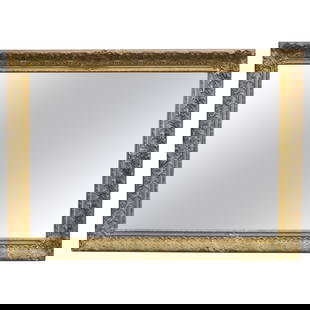 Antique Giltwood Framed Wall Mirror with Scroll and Foliate Design 1900: Antique Giltwood Framed Wall Mirror with Scroll and Foliate Design 1900 This exquisite antique Continental wall mirror, crafted from giltwood and dating back to circa 1900, showcases an elegant frame