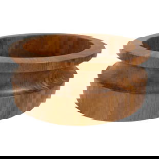 Jens Quistgaard Dansk Staved Teak Salad Bowl 11.5" Mid Century Design: Jens Quistgaard Dansk Staved Teak Salad Bowl 11.5" Mid Century Design This stunning Mid Century serving salad bowl, designed by Jens Quistgaard for Dansk, showcases a chic architectural style that emb
