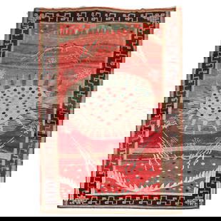 Zabihi Collection Antique Turkish Wool Rug 6'10'' x 9'7'' Hand-Knotted: Zabihi Collection Antique Turkish Wool Rug 6'10'' x 9'7'' Hand-Knotted This stunning Zabihi Collection Dramatic Antique Anatolian Rug showcases the artistry of 20th-century Turkish craftsmanship. Hand