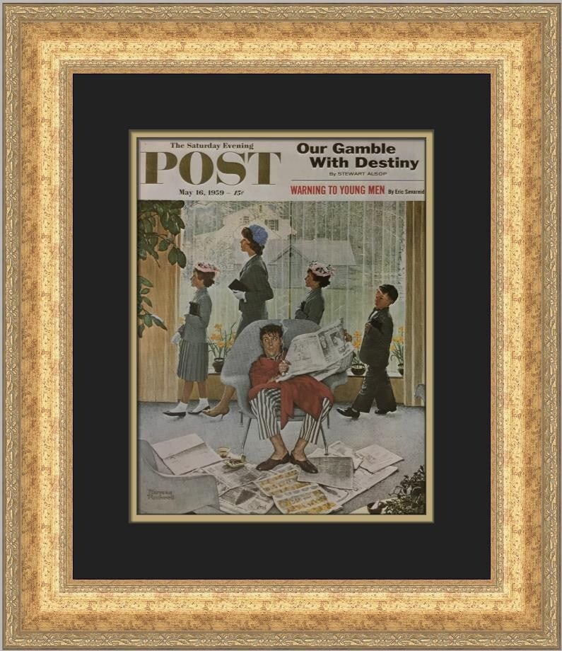 Norman Rockwell Easter Morning Custom Framed Print 21 x 18: Norman Rockwell Easter Morning Custom Framed Print 21 x 18 Celebrate the season with this exquisite custom framed print of Norman Rockwell's "Easter Morning." This medium-sized artwork captures the jo