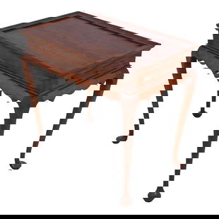 Eldred Wheeler Cherry Wood Queen Anne Tea Table 28.5 x 18.5 x 26.5: Eldred Wheeler Cherry Wood Queen Anne Tea Table 28.5 x 18.5 x 26.5 This elegant Eldred Wheeler Cherry Queen Anne Tea Table features exquisite craftsmanship with a timeless design. Constructed from hig