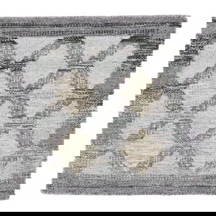 Custom Handwoven Gray Wool Rug in Modern Swedish Style 120 x 96: Custom Handwoven Gray Wool Rug in Modern Swedish Style 120 x 96 Experience the elegance of contemporary design with this Modern Swedish Style Handwoven Gray Geometric Custom Wool Rug. Crafted from hig