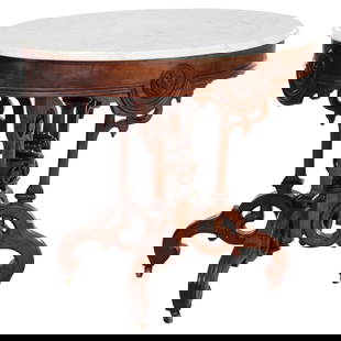 Exquisite Brooks Renaissance Revival Walnut Rosewood Marble Table c1890: Exquisite Brooks Renaissance Revival Walnut Rosewood Marble Table c1890 This exquisite Brooks Renaissance Revival parlor table is a stunning representation of late 19th-century craftsmanship. Construc