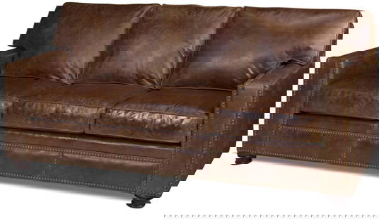 Customizable English Traditional Burnt Umber Leather Sofa: Customizable English Traditional Burnt Umber Leather Sofa Experience the elegance of the Customizable Burnt Umber Leather Sofa, a hand-crafted masterpiece designed for comfort and style. This sofa fea