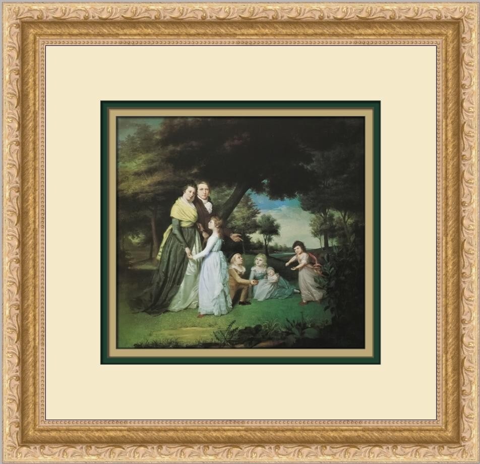 James Peale Art Print The Artist and His Family Custom Framed 12 x 13: James Peale Art Print The Artist and His Family Custom Framed 12 x 13 This custom framed print titled "The Artist and His Family" by James Peale captures the essence of the artist's work through a ble