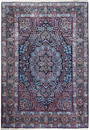 Vibrant Multi Color Antique Persian Area Rug 4.6 x 6.1 Hand-Knotted