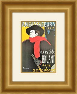 Henri de Toulouse-Lautrec Eldorado Aristide Custom Framed Print 18x21: Henri de Toulouse-Lautrec Eldorado Aristide Custom Framed Print 18x21 This stunning custom framed print features the iconic work 'Eldorado Aristide' by the renowned artist Henri de Toulouse-Lautrec. M