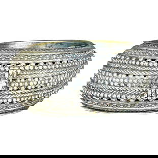 Vintage Boho Tibetan Metal Bowl 3.75" Silver: Vintage Boho Tibetan Metal Bowl 3.75" Silver Infuse your space with charm using our Vintage Boho Tibetan Small Bowl. This unique piece showcases intricate Tibetan craftsmanship and bohemian flair, off