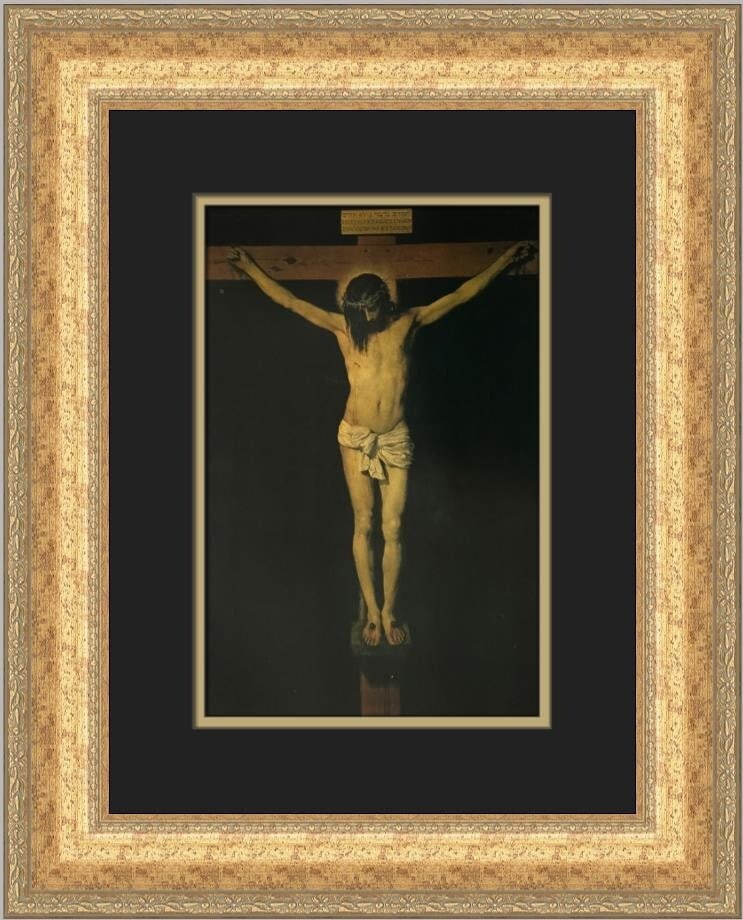 Diego Velazquez The Crucifixion Custom Framed Art Print 19 x 17: Diego Velazquez The Crucifixion Custom Framed Art Print 19 x 17 This stunning custom framed print features Diego Velazquez's renowned artwork 'The Crucifixion.' Measuring 19 in. by 17 in., this medium