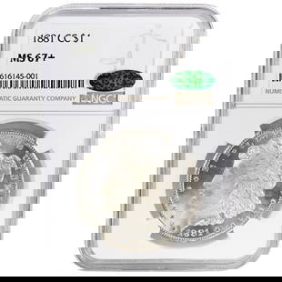 1881-CC Morgan Dollar NGC MS67+ CAC Rare Silver Coin: 1881-CC Morgan Dollar NGC MS67+ CAC Rare Silver Coin This stunning 1881-CC Morgan Dollar showcases exceptional quality with a certification of NGC MS67+ and CAC. Minted in Carson City, this uncirculat