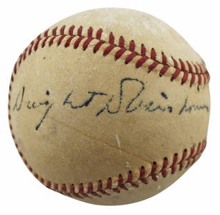 Dwight D Eisenhower Signed William Harridge OAL Baseball with Beckett COA: Dwight D Eisenhower Signed William Harridge OAL Baseball with Beckett COA This authentic William Harridge OAL baseball has been personally signed by Dwight D. Eisenhower, offering a unique piece of hi