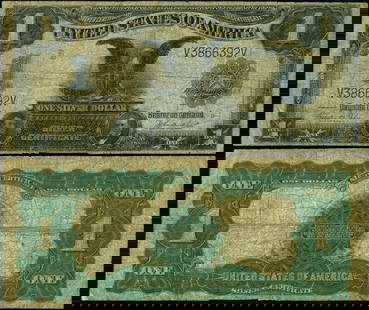 1899 $1 Silver Certificate VG Circulated Currency Collectible: 1899 $1 Silver Certificate VG Circulated Currency Collectible This 1899 $1 Silver Certificate is a notable piece of currency history. It's classified as circulated and graded as Very Good (VG), indica