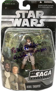 Peter Allen Signed 2004 Star Wars Rebel Trooper Action Figure BAS: Peter Allen Signed 2004 Star Wars Rebel Trooper Action Figure BAS This original 2004 Star Wars Saga Collection action figure features a Rebel Trooper, expertly signed by Peter Allen, who portrayed the