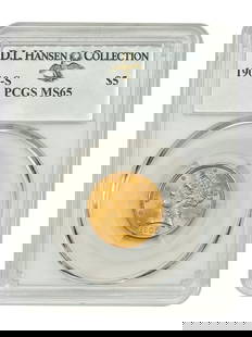 1900-S Liberty Head $5 Coin PCGS MS65 Uncirculated Gold: 1900-S Liberty Head $5 Coin PCGS MS65 Uncirculated Gold This stunning 1900-S Liberty Head $5 coin, certified by PCGS with a grade of MS65, is a remarkable addition for any coin collector. It boasts an