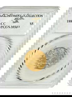 1882-CC $5 Liberty Head Gold Coin PCGS MS61 Rare Uncirculated: 1882-CC $5 Liberty Head Gold Coin PCGS MS61 Rare Uncirculated This 1882-CC $5 Liberty Head coin is graded as MS61 by PCGS, featuring certification number 81637300. Struck in Carson City, this uncircul