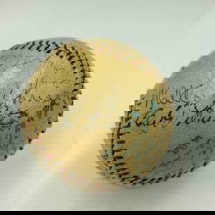 Babe Ruth Ty Cobb Walter Johnson Signed Baseball JSA Authenticated 1912-1919: Babe Ruth Ty Cobb Walter Johnson Signed Baseball JSA Authenticated 1912-1919 This is an exceptional 1912-1919 Official American League baseball featuring the rare signatures of 12 legendary players, i