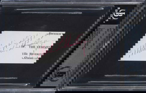 Martin Luther King Jr. Mint 9 Cut Signature BAS Authenticated 1.5x3.15: Martin Luther King Jr. Mint 9 Cut Signature BAS Authenticated 1.5x3.15 This is a 1.5x3.15 cut signature personally signed by Martin Luther King Jr. The signature is graded Mint 9 by Beckett Authentica