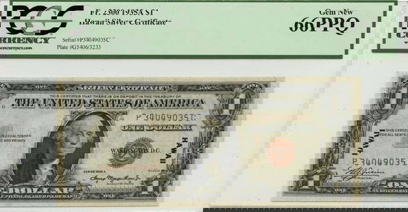 1935A $1 Hawaii WWII Emergency Note PCGS MS66 PPQ: 1935A $1 Hawaii WWII Emergency Note PCGS MS66 PPQ This 1935A $1 Hawaii note is a WWII Emergency Issue, graded MS66 by PCGS Currency and designated as PPQ (Premium Paper Quality). This uncirculated bil
