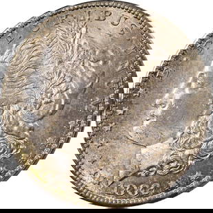 1882-S Morgan Silver Dollar PCGS MS64 Uncirculated Toning: 1882-S Morgan Silver Dollar PCGS MS64 Uncirculated Toning This 1882-S Morgan Silver Dollar is an exquisite addition for any coin collector. Certified by PCGS with an impressive grade of MS64, this unc