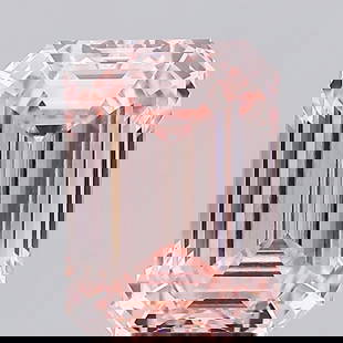 Loose Diamond - EMERALD 5.23ct Fancy Intense Pink VS1: Loose Diamond - EMERALD 5.23ct Fancy Intense Pink VS1 Source: This is a real non-mined Diamond that has been grown in a lab Shape: EMERALD Carats: 5.23 Color: Fancy Intense Pink Certification: IGI Vid