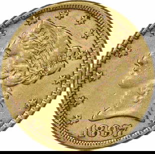 1897 $5 Gold Liberty Head Coin XF Christian Gobrecht Uncertified: 1897 $5 Gold Liberty Head Coin XF Christian Gobrecht Uncertified This 1897 $5 Gold Liberty Head coin features the classic design by Christian Gobrecht and showcases a striking balance of beauty and hi