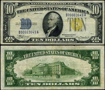 $10 1934-A North Africa Note VF+ Uncertified Historical Currency: $10 1934-A North Africa Note VF+ Uncertified Historical Currency This is a $10 North Africa Note from the year 1934-A, graded as VF+ (Very Fine Plus). This note is in circulated condition and remains