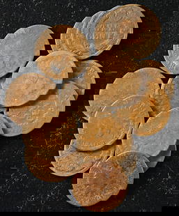 13 Worn 1886 Type 1 Indian Cents Vintage Coin Lot: 13 Worn 1886 Type 1 Indian Cents Vintage Coin Lot This bulk lot features a collection of 13 worn 1886 Type 1 Indian Cents, showcasing the classic design of these vintage coins. Ideal for collectors lo