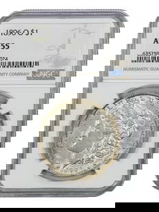 1896-O NGC AU55 Morgan Dollar Coin New Orleans Mint: 1896-O NGC AU55 Morgan Dollar Coin New Orleans Mint This 1896-O Morgan Dollar is a remarkable piece of numismatic history, certified by NGC with an AU55 grade. This circulated coin showcases the class