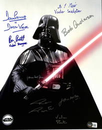 Multi-Signed Darth Vader 11x14 Photo with Beckett LOA