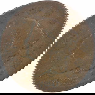 1826 Large Cent Coronet Head Copper Coin by Robert Scot: 1826 Large Cent Coronet Head Copper Coin by Robert Scot This 1826 Large Cent features the Coronet Head design by Robert Scot, showcasing the craftsmanship of early American coinage. Struck in copper a